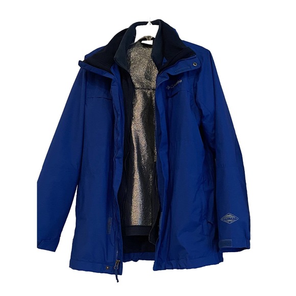 Columbia Mens Blue in Peak Insulated Ski Snow Jacket Coat